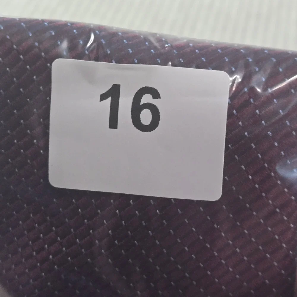 Nautica Mens Burgundy Red Blue Micro Check Silk Geometric Necktie